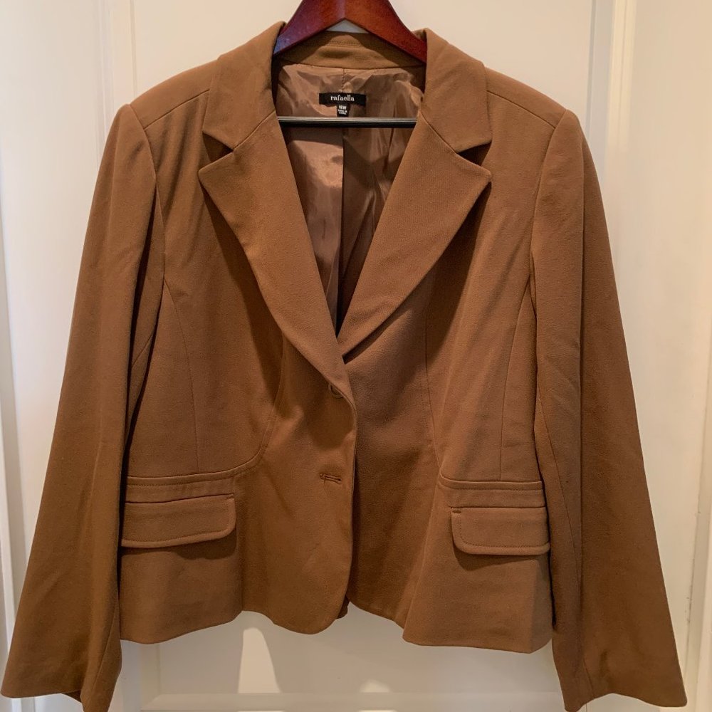 NWT Brn ladies 16W Rafaella Dress Blazer